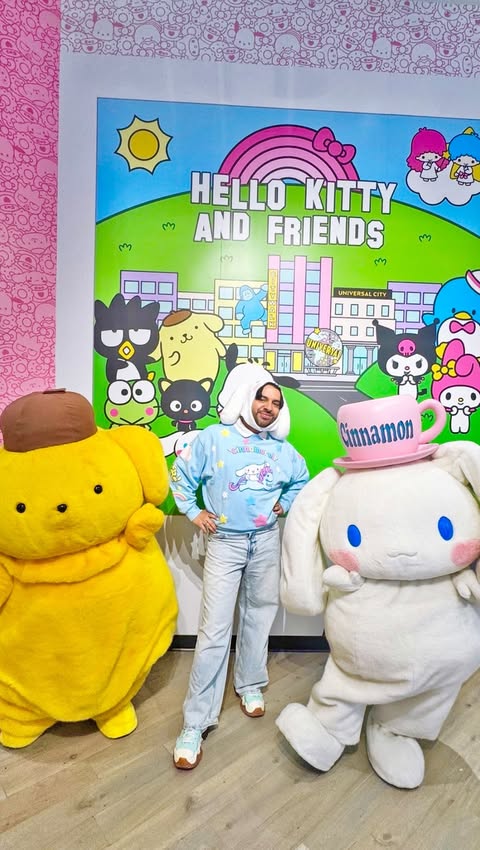 Instagram post by @stevengoessomewhere for Sanrio. Caption reads: [...] final week of the 41st annual @sanrio....