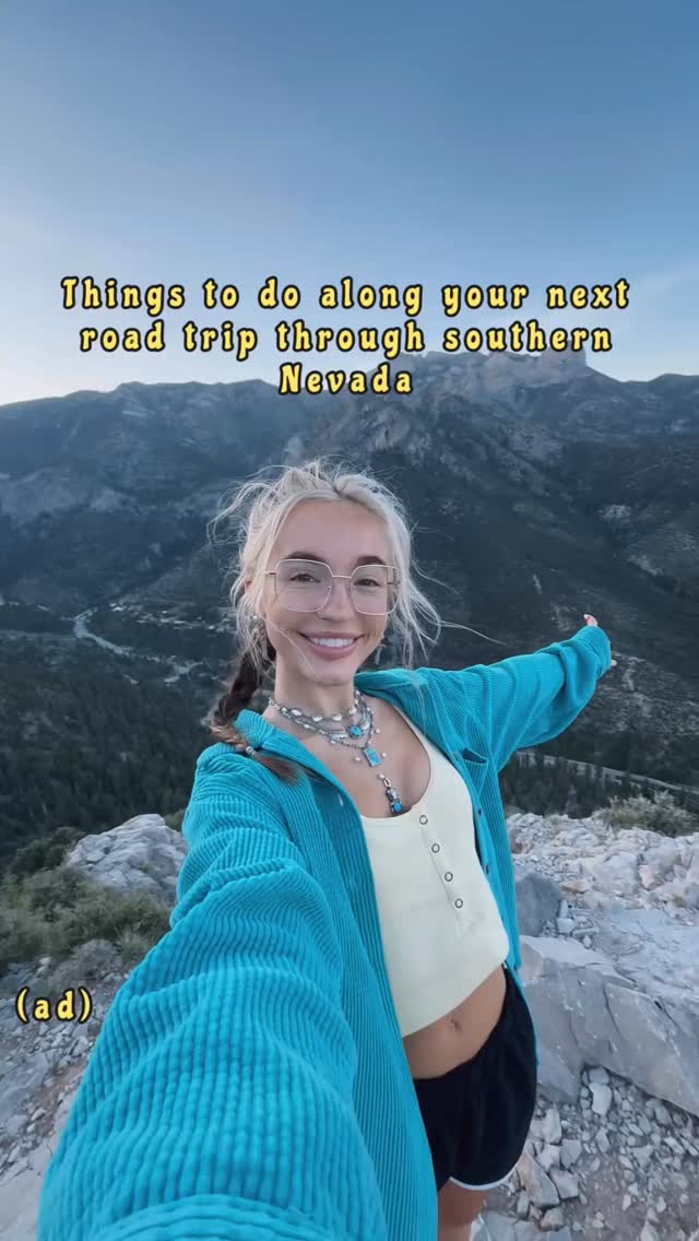 Instagram post by @jamieroadtrips for Travel Nevada. Caption reads: [...] exploring southern Nevada with @travelnevada....