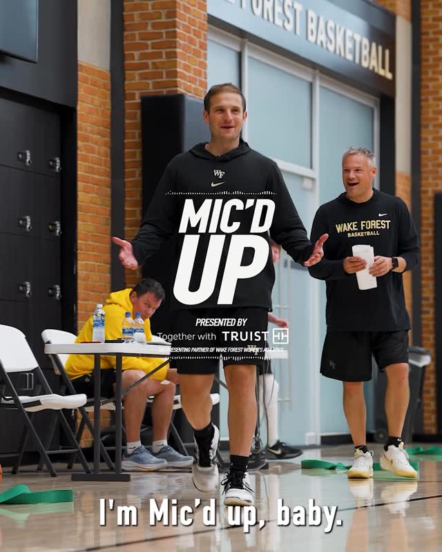 Instagram post by @coachnickfried for Truist. Caption reads: [...] as you step in the gym 🔋

Presented by....