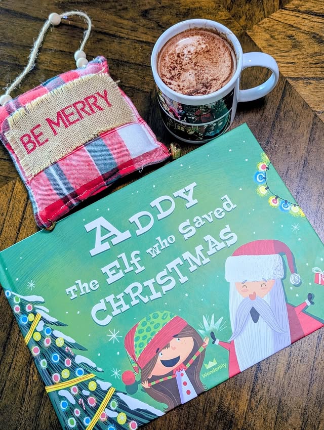 Instagram post by @carolasilvana for Wonderbly. Caption reads: [...] it cozy with a hot chocolate and a....