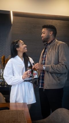 Instagram post by @ivanbhall for Dos Equis. Caption reads: [...] perfect fall combo? A Friendsgiving &....