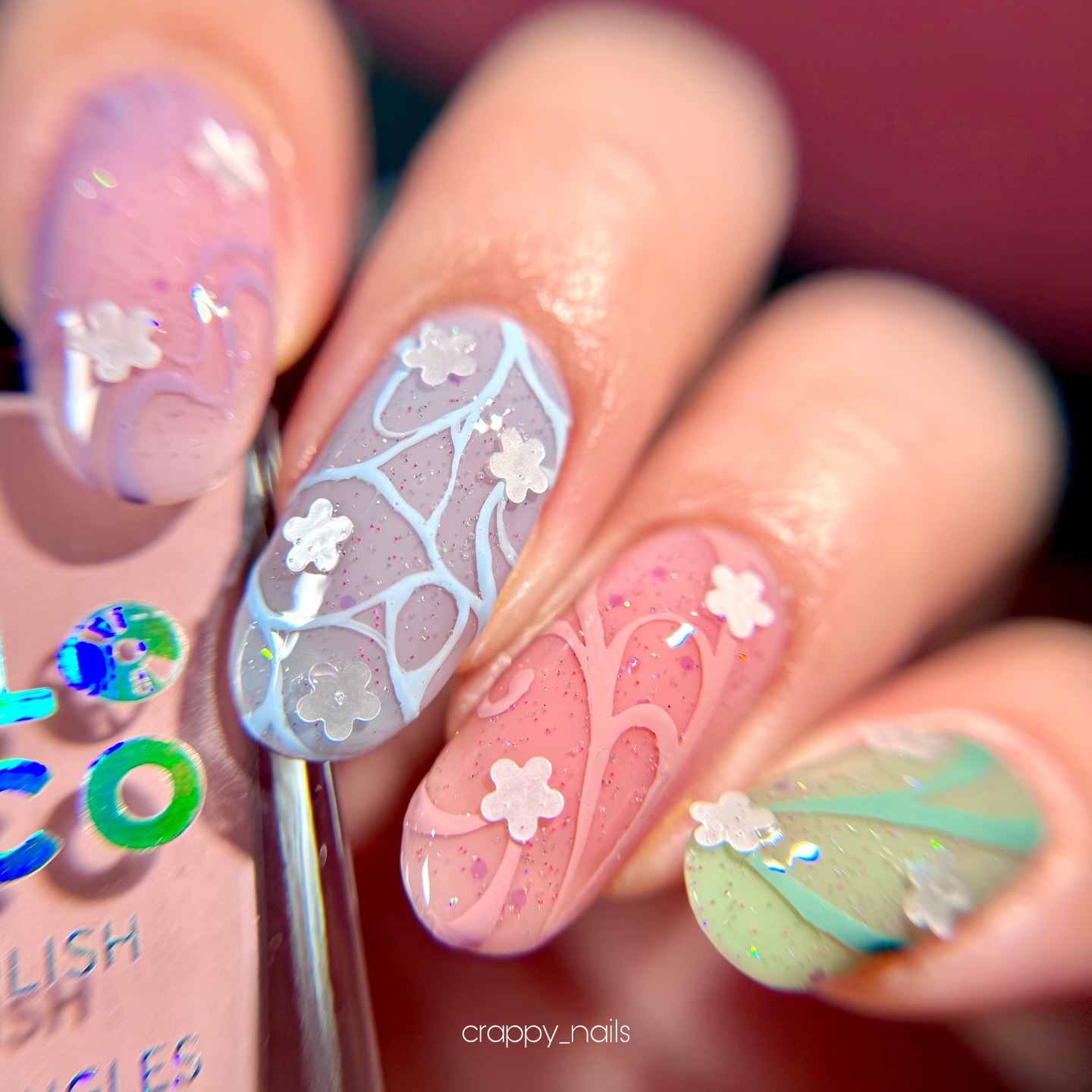 Instagram post by @crappy_nails for Cirque Colors. Caption reads: *contains pr* Spring is almost here and I am....