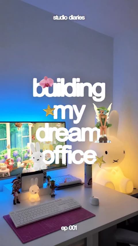 Instagram post by @digitalsbyjannah for FlexiSpot. Caption reads: [...] my dream office build with the FlexiSpot E7....