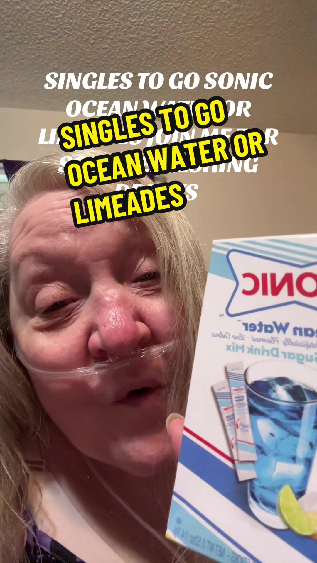 TikTok post by @sheriecewebbcampb for Singles To Go. Caption reads: #singlestogo #singlestogodrinkmix #oceanwater....