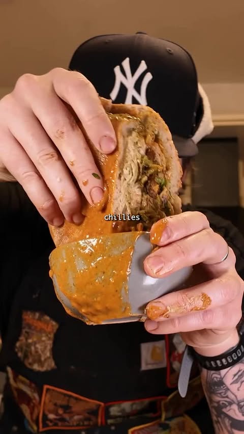 Instagram post by @itssandwichking for Gymkhana Fine Foods. Caption reads: A Boxing Day sandwich made from Christmas....