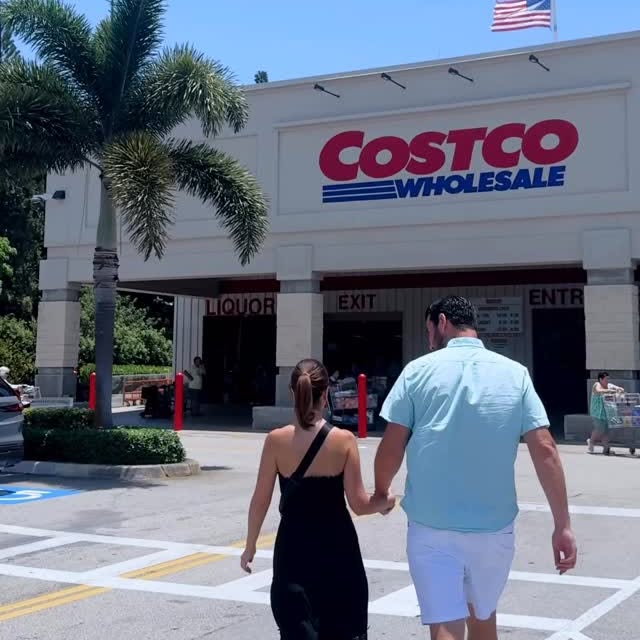 Instagram post by @wearejustthe3ofus for Blue Stripes. Caption reads: After 40, the only club we’re hitting up is Costco....