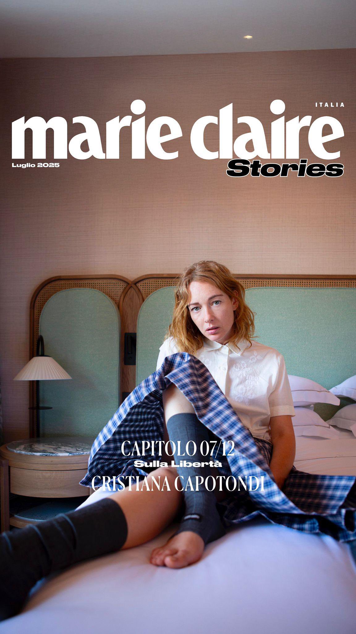 Instagram post by @elisabettamassari for Stella McCartney. Caption reads: #MarieClaireStories // Capitolo 07/12,
Sulla....