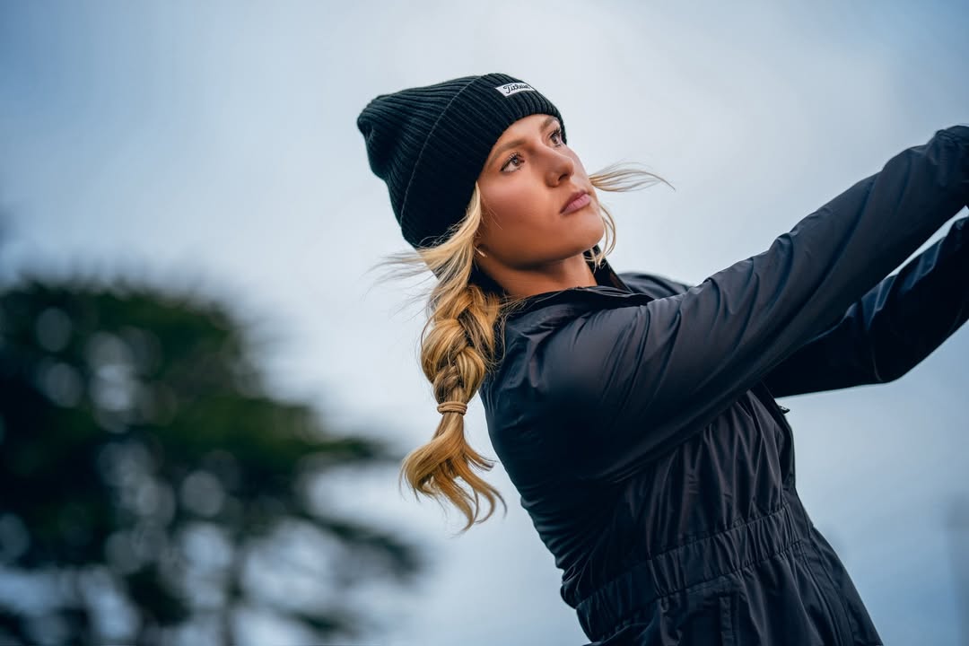 Instagram post by @emmmacarpenter for Titleist. Caption reads: Honored to officially partner with @titleist 🤍 A....