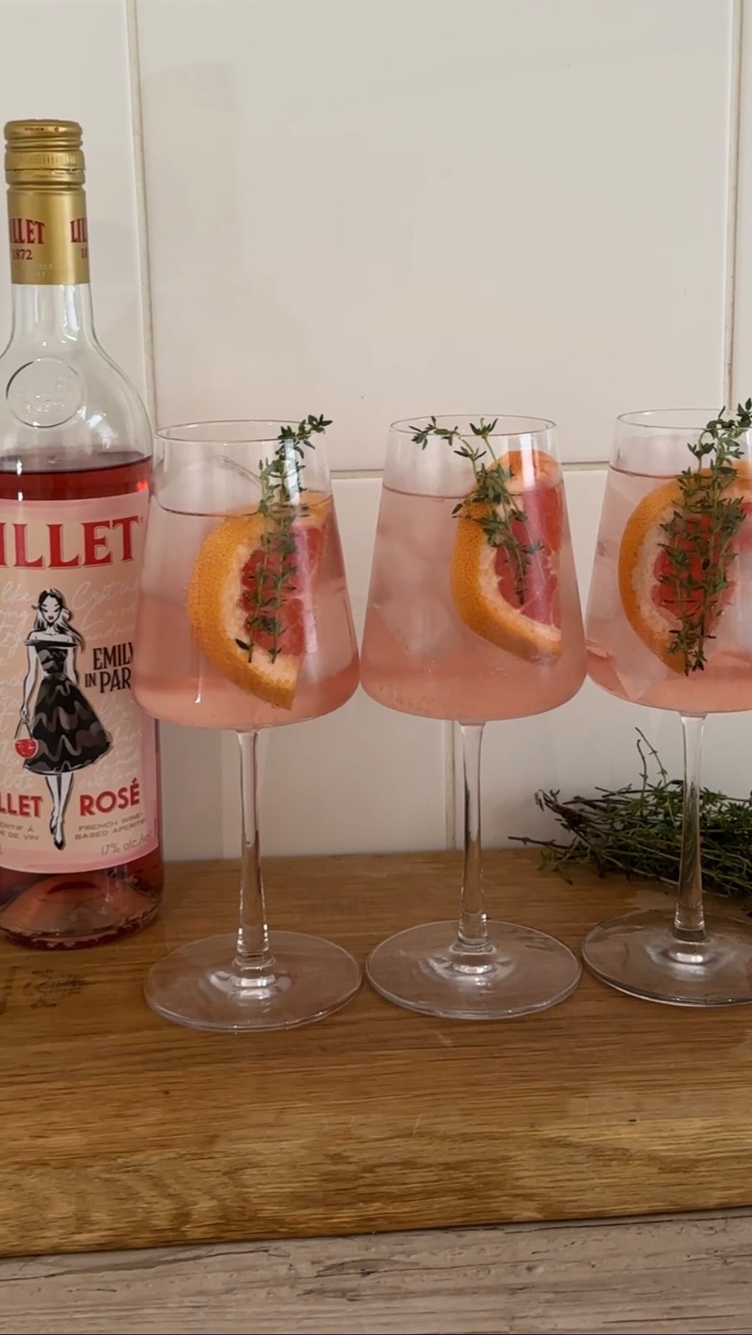 Instagram post by @georgie.clarke for Lillet. Caption reads: What are we calling this drink? 🇫🇷🍷💃🏻 I’m....