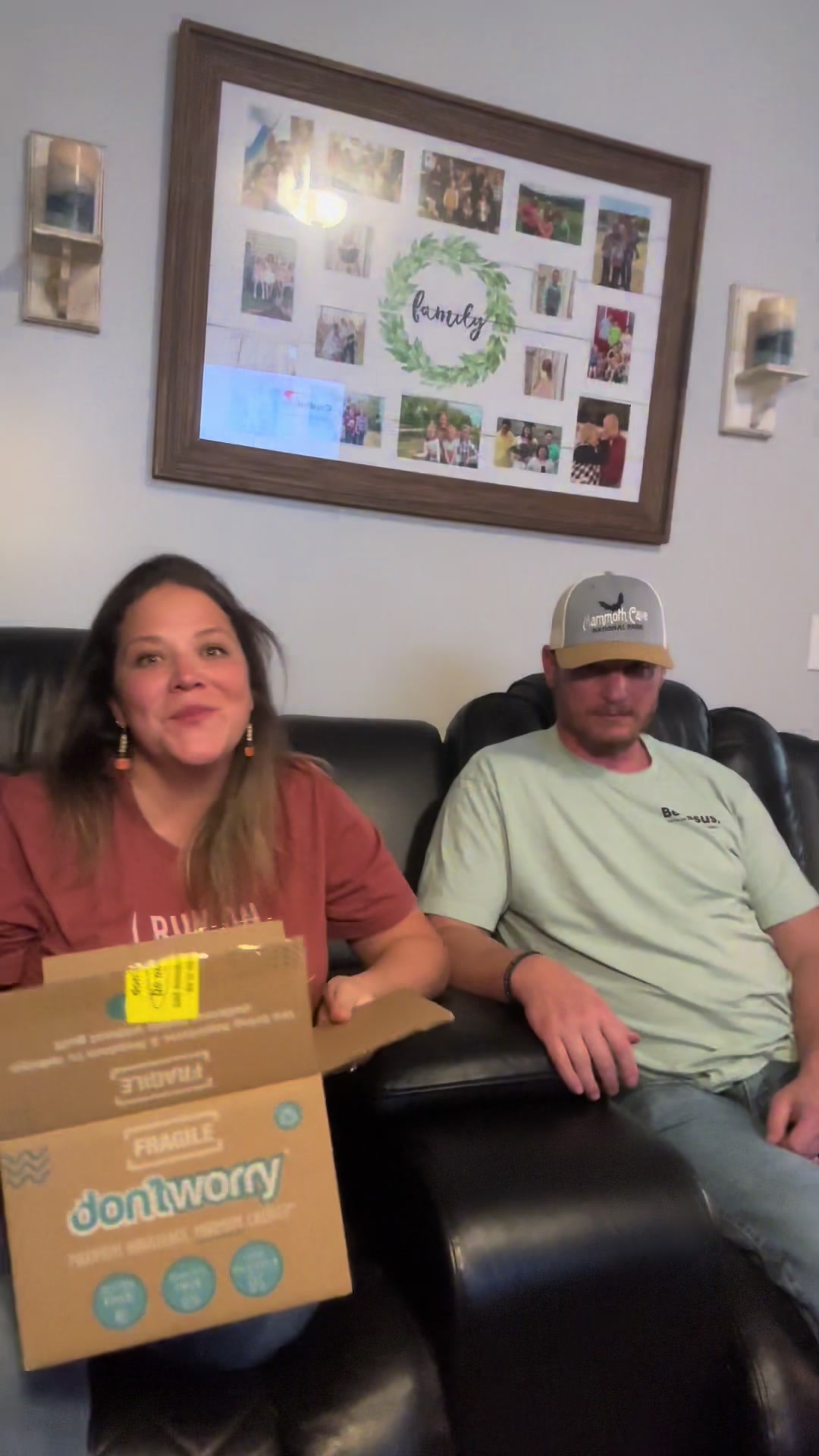 TikTok post by @karriannadunivan for dontworrysnacks. Caption reads: Tasting @Don't worry snacks for the first time!....