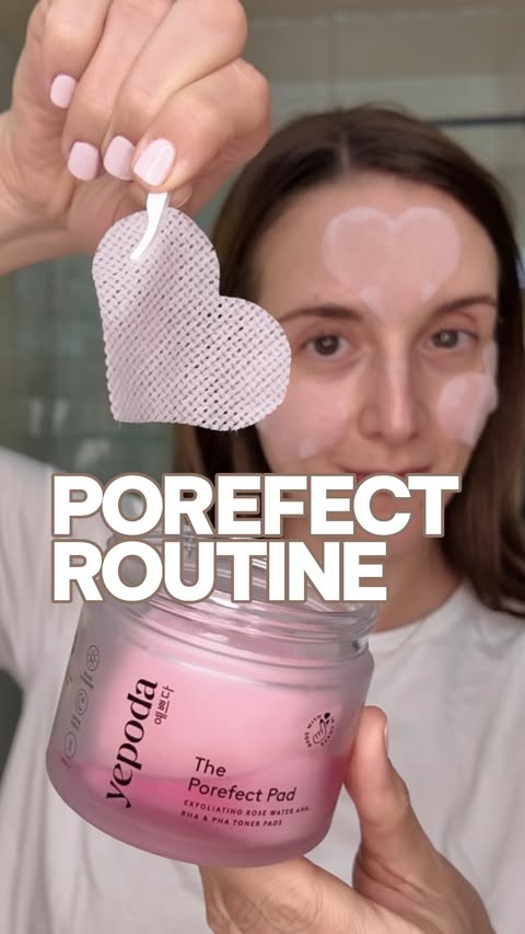 Instagram post by @glowopedia for Yepoda. Caption reads: No filter, no fuss. Just refined, hydrated skin....