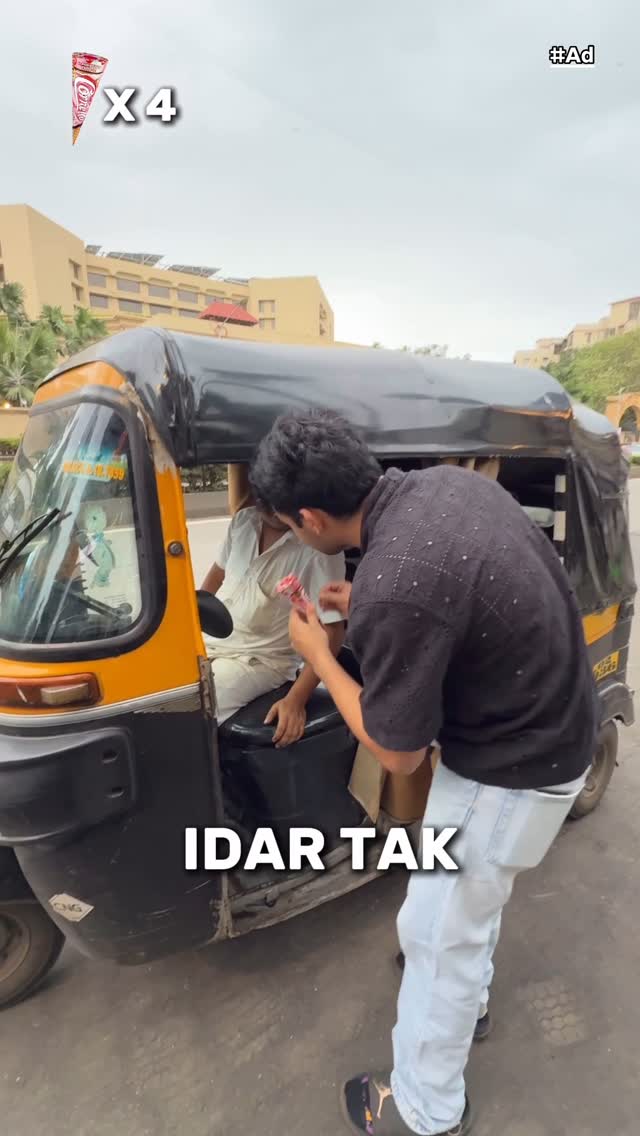 Instagram post by @prannayjoshi for Cornetto India. Caption reads: 100 Cornetto Strawberry Vanilla se kitna dur jaa....