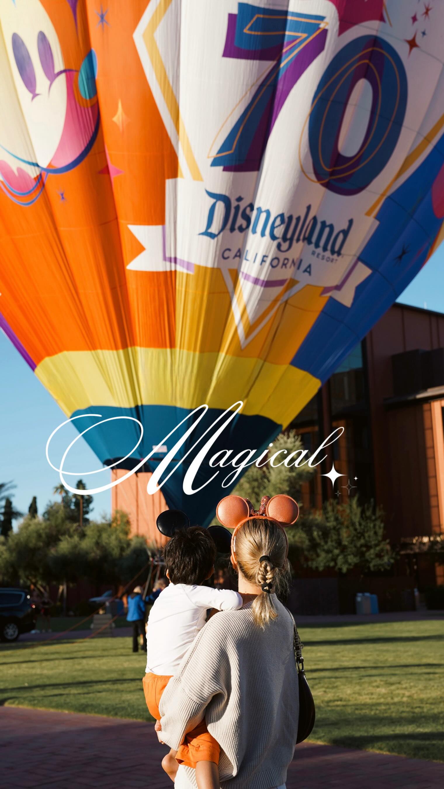 Instagram post by @gabbiaguayo for Disneyland. Caption reads: Happy 70th anniversary 🏰💫 @disneyland....