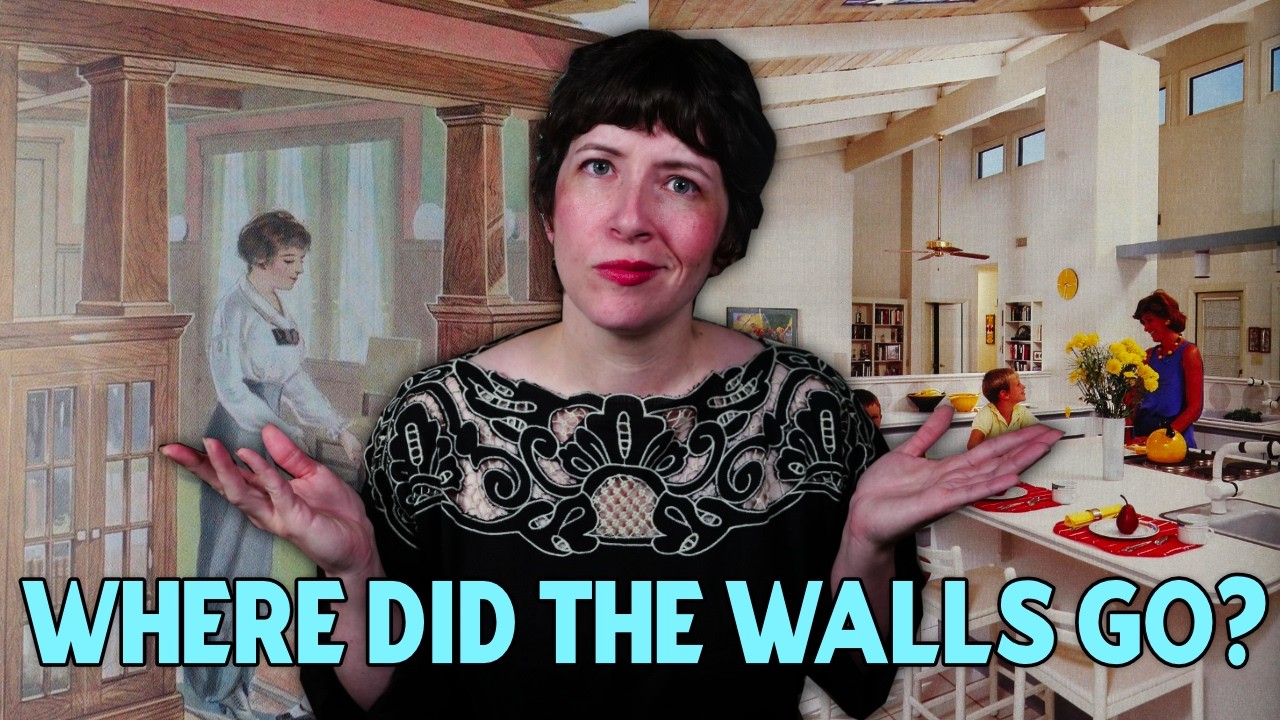 YouTube post by @NicoleRudolph for Birch. Caption reads: The History of Open Concept is Sexism.