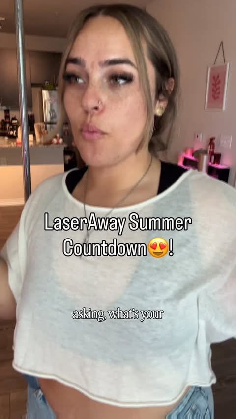 Instagram post by @sierra2tuff for LaserAway. Caption reads: [...] and I will send you the direct link 🥰....