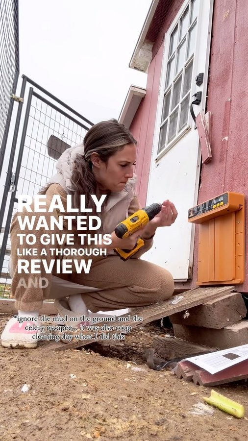 Instagram post by @kaylasfurherd for Chickcozy. Caption reads: Seriously if you have chickens, you need one of....