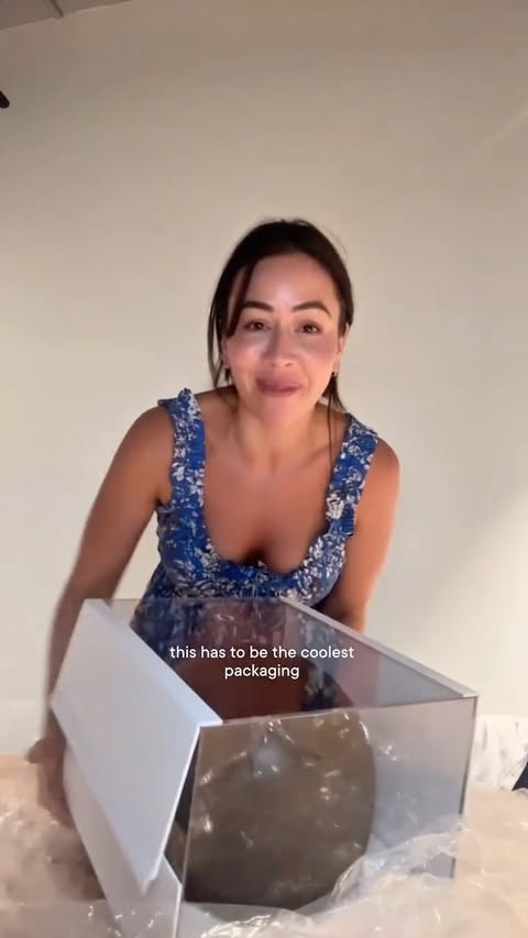 Instagram post by @kristinaorlicedmonds for Qure Skincare. Caption reads: Pt 2. THE NEW PACKAGING EXPERIENCE🚀 @qureskincare....