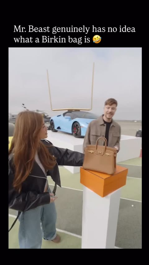 Instagram post by @memedcraze for Whatnot. Caption reads: Mr. Beast and Whatnot really gave out a BIRKIN BAG....
