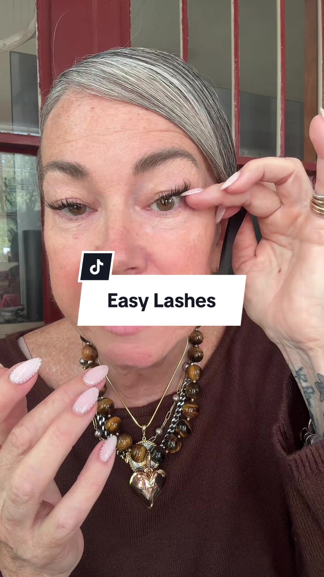 TikTok post by @aestheticaleestyles for COFIER Lashes. Caption reads: @Cofier Lashes are so easy to pop on and off [...].
