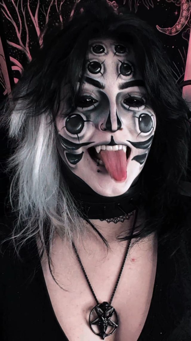 Instagram post by @easygoinggoth for MocoQueen. Caption reads: Suger on my tongue 
°
°
°Contacts from @moco_queen....