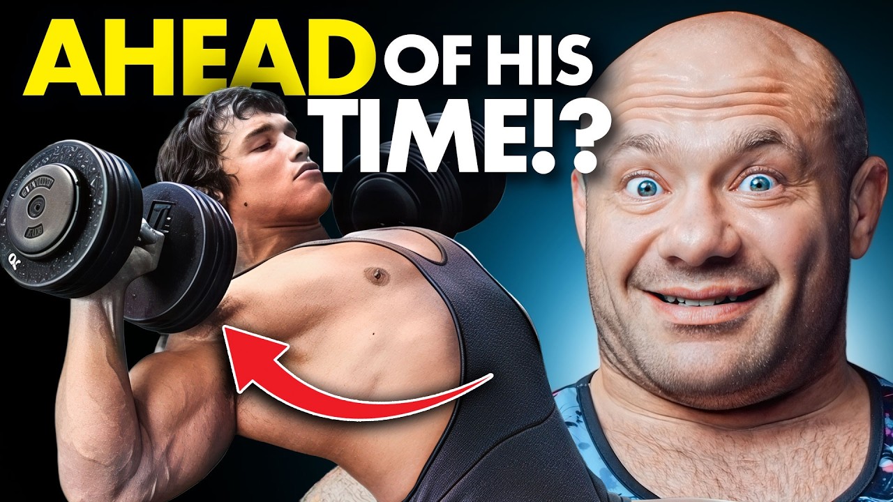 YouTube post by @RenaissancePeriodization for RP Strength. Caption reads: Exercise Scientist Critiques RARE Arnold....