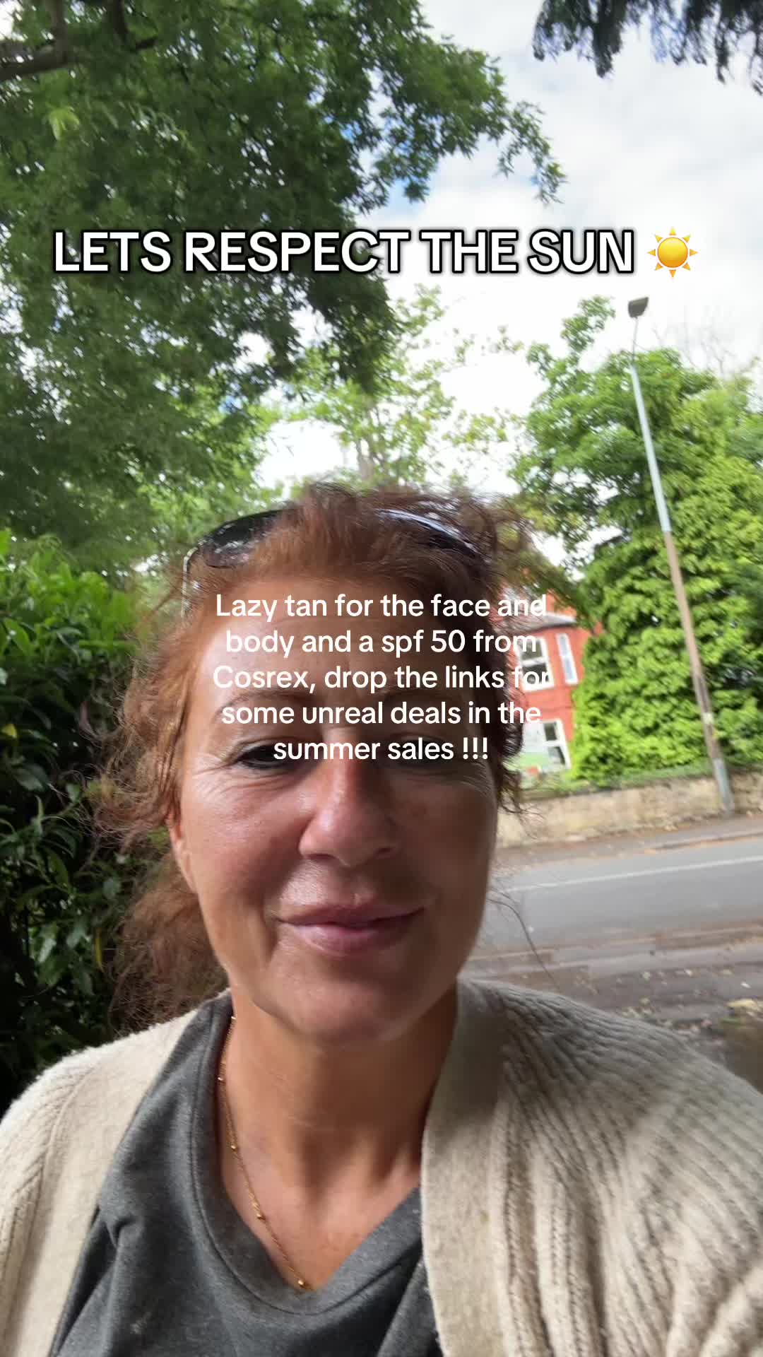 TikTok post by @keggesy for Lazy Tan. Caption reads: Lazy tan for the face and body and a spf 50 from....