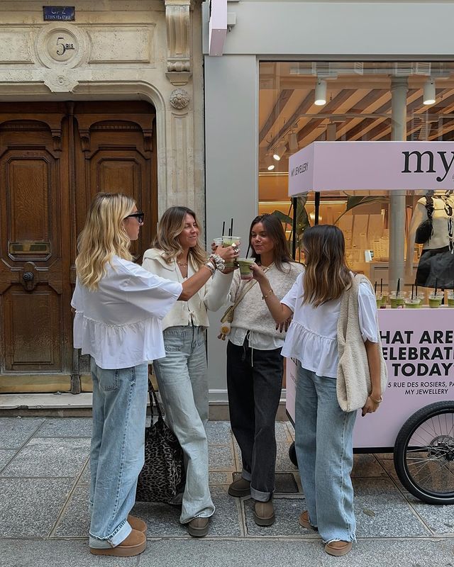 Instagram post by @capucinerqllrt for My Jewellery. Caption reads: well guess what: your girls are back in paris 🤍🧸....