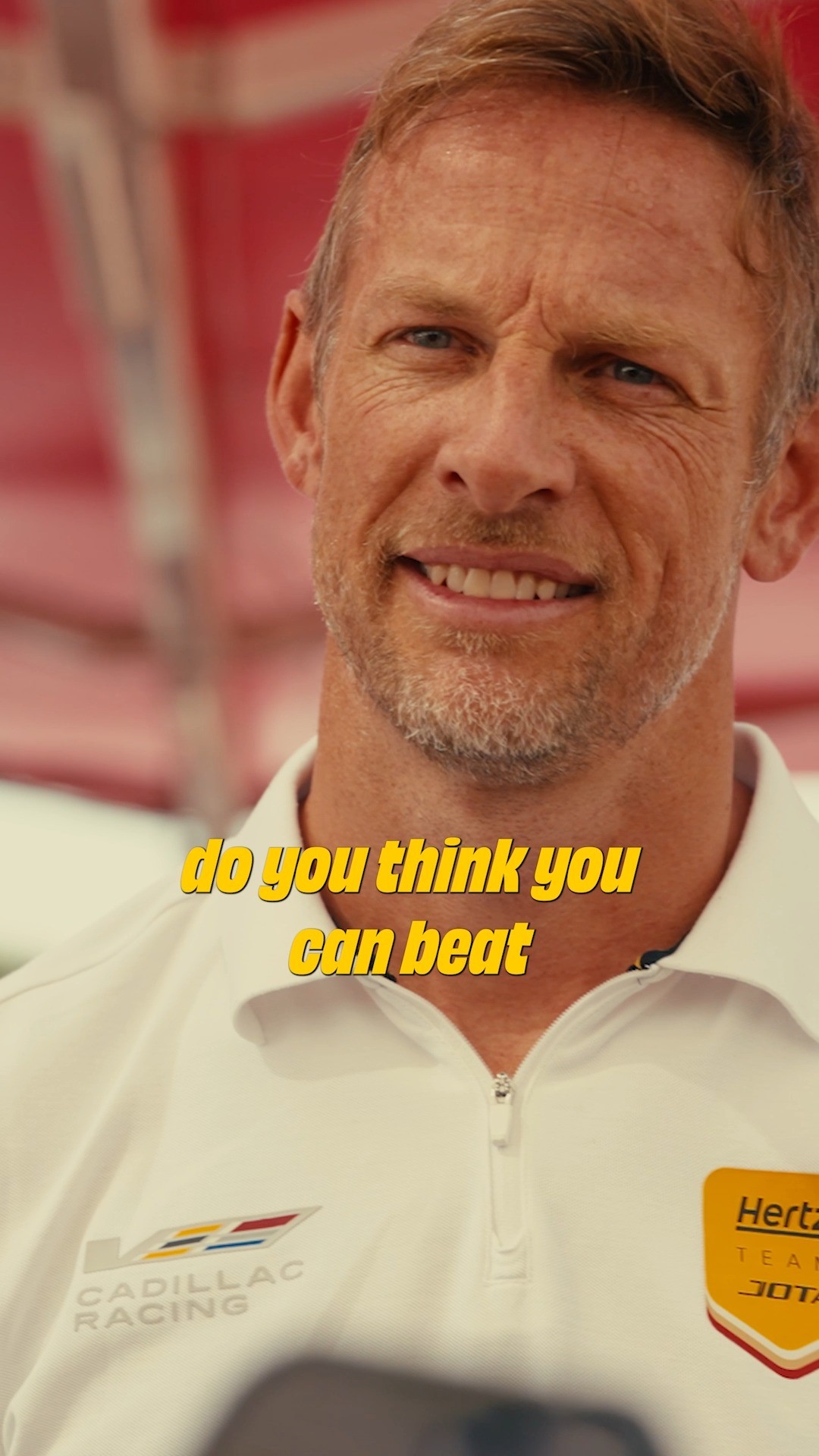 Instagram post by @jota_sport for Hertz. Caption reads: Today @jensonbutton and his team are chasing down....