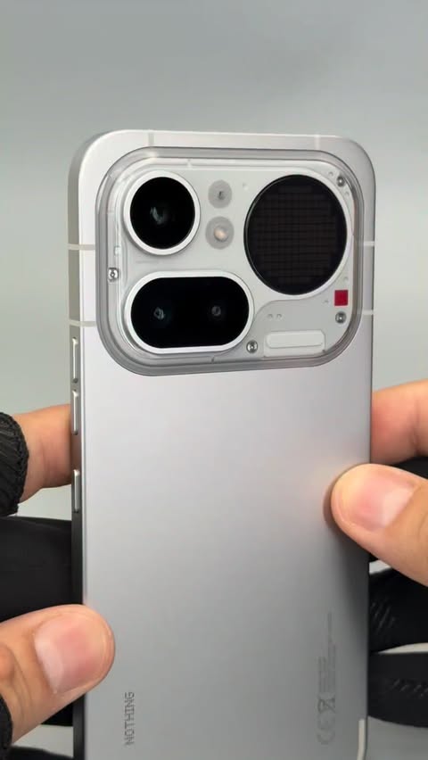 Instagram post by @ghoul.arena for nothing. Caption reads: Unboxing NOTHING Phone ( 4a ) Pro ( Silver ) [...].