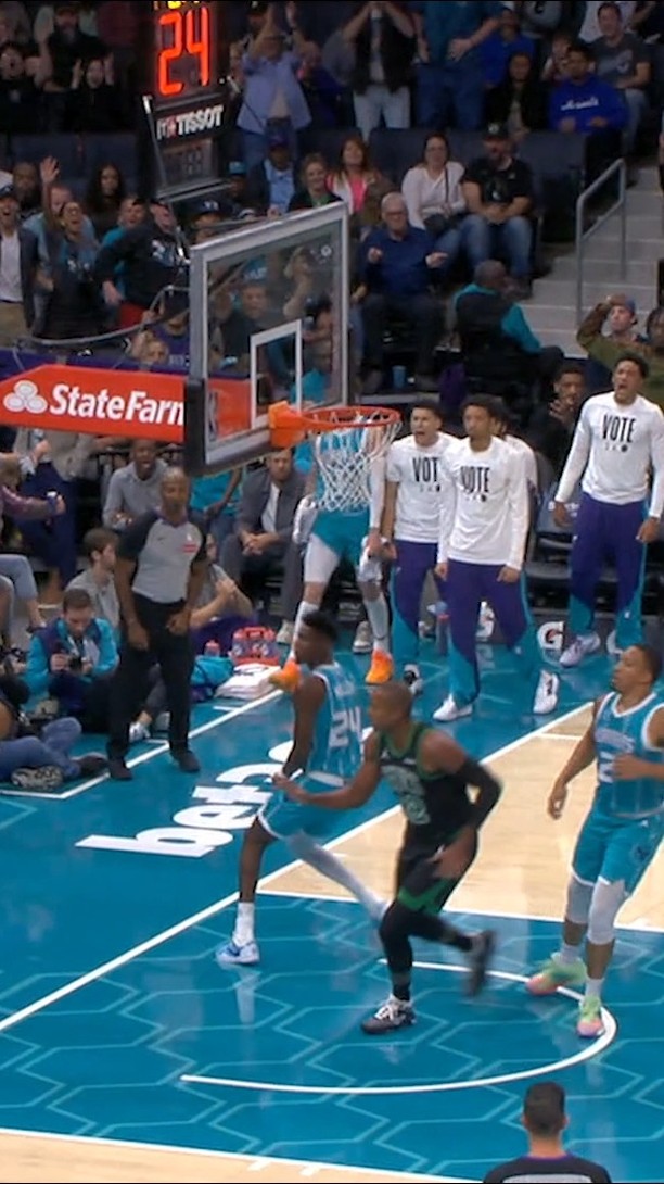 Instagram post by @hornets for Dr Pepper. Caption reads: some of our favorite slams this season 👊....