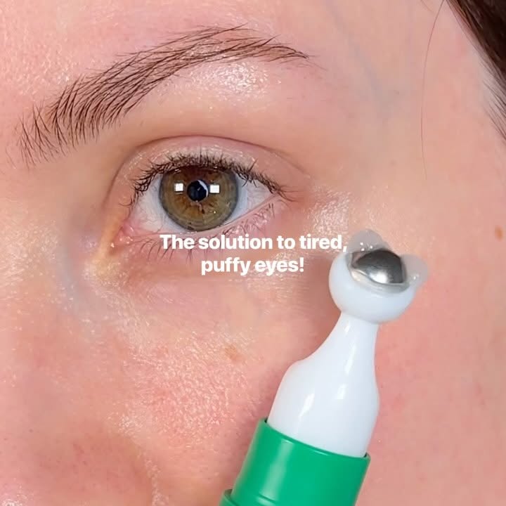 Instagram post by @fueltheglow for Axis-y. Caption reads: [...] go-to for puffy morning eyes: the....