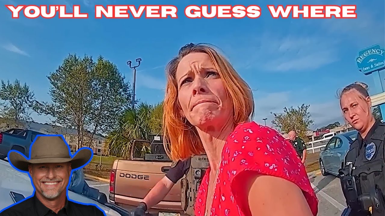 YouTube post by @realamericansheriff for Morgan & Morgan. Caption reads: Police Know She’s Hiding Something From Them.