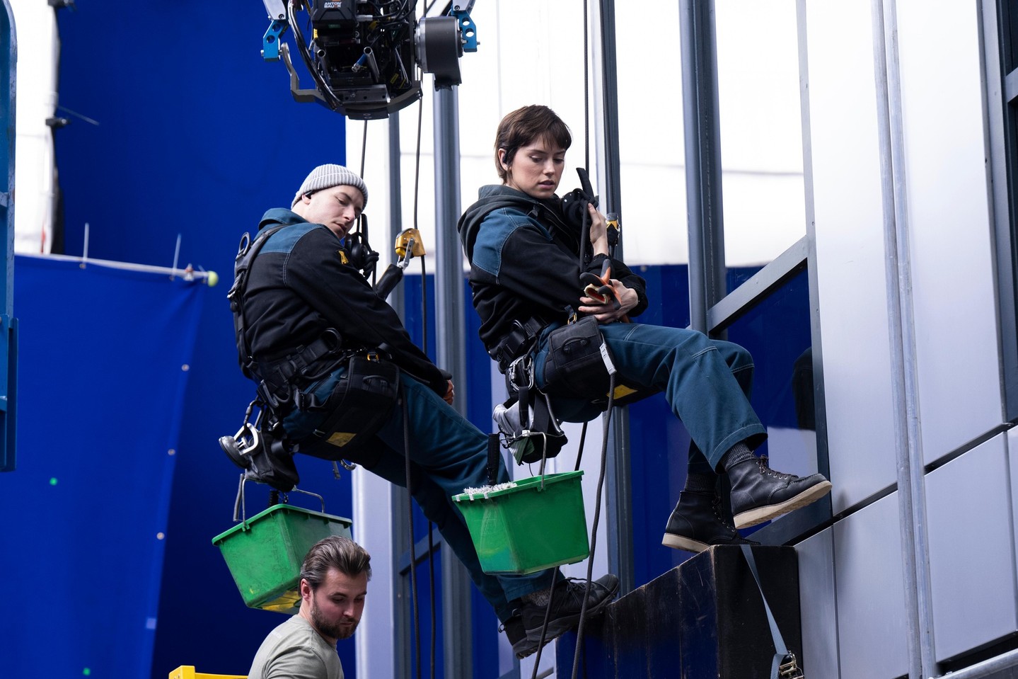 Instagram post by @daisyridley for Sky TV. Caption reads: If you’re scared of heights, look away (but if you....