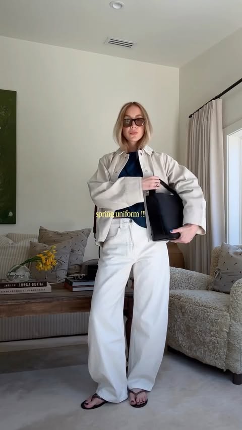 Instagram post by @kelsey_diprima for Everlane. Caption reads: [...] comment SPRING for all the links xx....