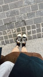 Instagram post by an influencer for Finery London. Caption reads: [...] * Jacket @finerylondon * @vargltd Skirt....