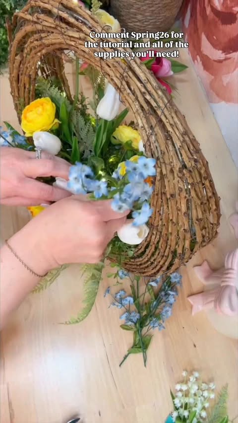 Instagram post by @julieswreathboutique for Hobby Lobby. Caption reads: Spring florals are blooming at Hobby Lobby and I’m....