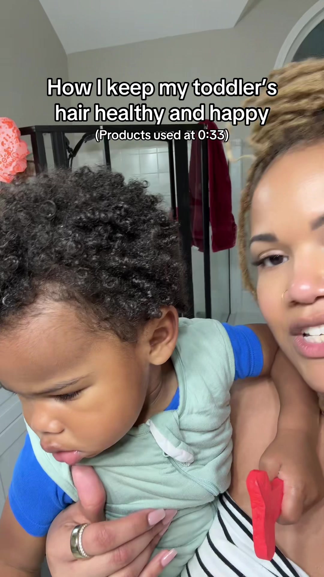 TikTok post by @itsthecurlsforme for Camille Rose. Caption reads: [...] happy and healthy using @Camille Rose....