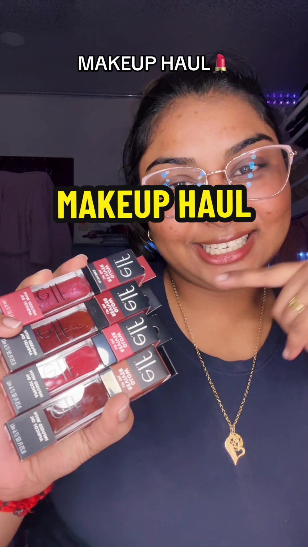 TikTok post by @shalini.sookdeo for Too Faced. Caption reads: [...] #makeup #makeuphaul @e.l.f. Cosmetics @Too....