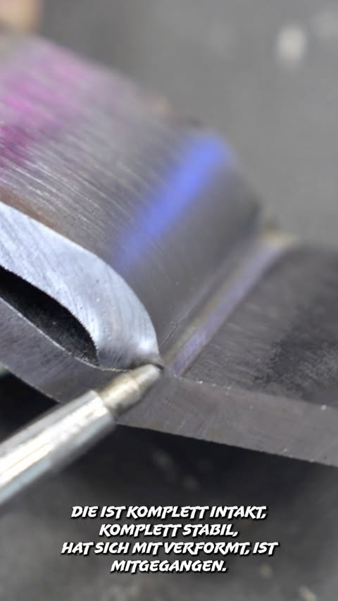 Instagram post by @igor_welder for xTool Deutschland. Caption reads: Laser vs. MIG TIG STICK 😱🤩⚠️😳 #welder #laser....