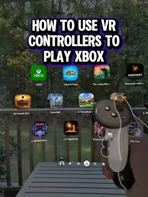 TikTok post by @m4chetecolletti for Meta Quest. Caption reads: [...] #Gaming #Tech @XBOX @The Crew 2 @Meta Quest.