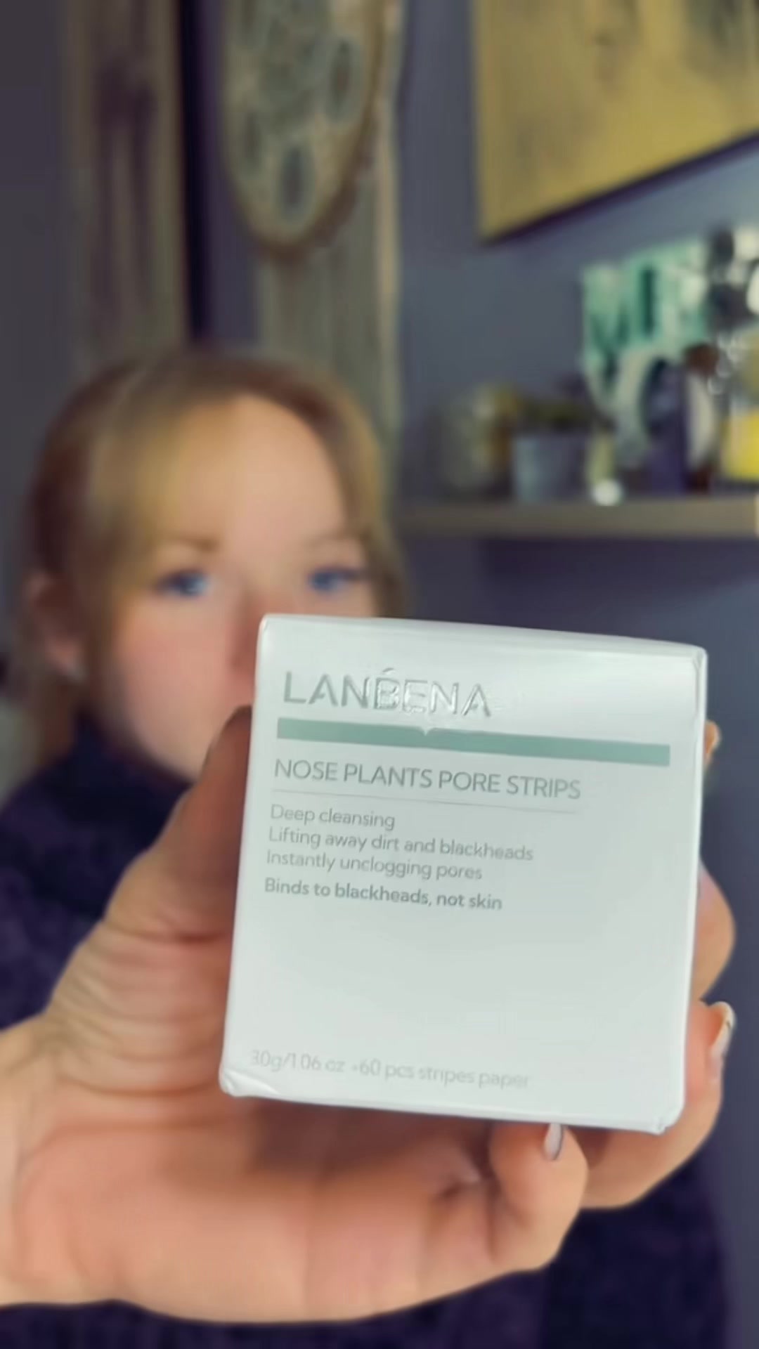 TikTok post by @demomledgend for Lanbena. Caption reads: lanbena black head remover . Skin-soothing [...].