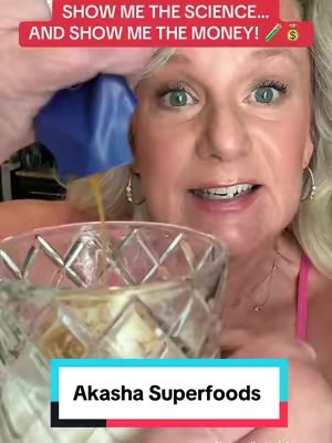 TikTok post by @honeygetsherglow for Akasha Superfoods. Caption reads: [...] #SkinOver50 #HealthyAgingOver50 @Akasha....