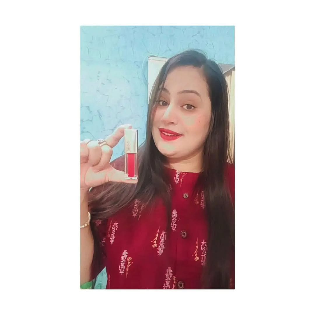 Instagram post by @aaliadanish for Belora Cosmetics. Caption reads: [...] 💄💄 from @amazonfashionin Brand....