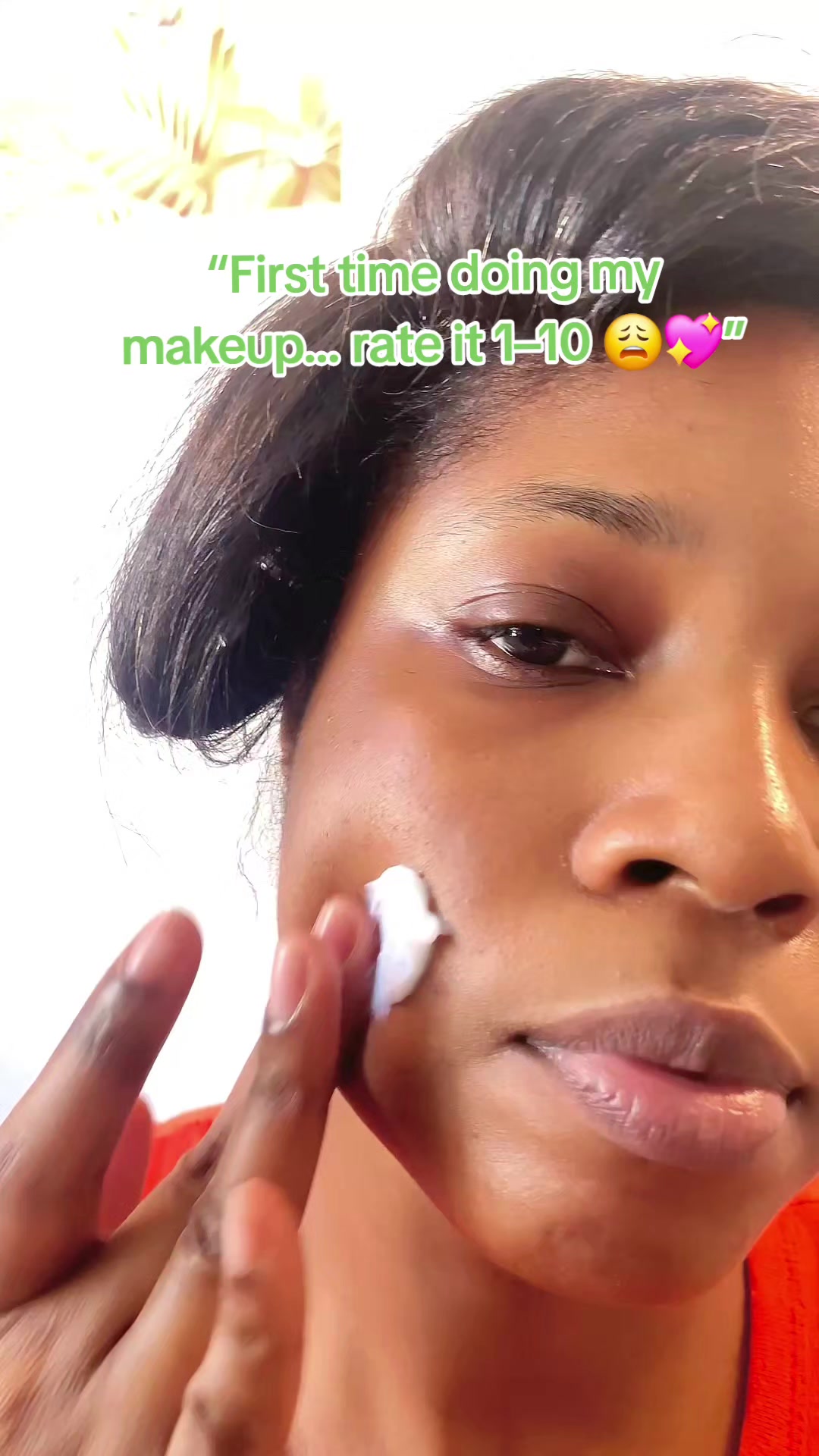 TikTok post by @judelineferdinand7 for HALEYS. Caption reads: [...] rate it 1–10 😩💖”#maquillage #beauty....