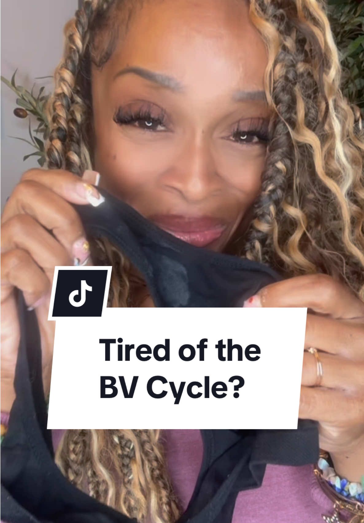 TikTok post by @dr.roxholistichealth for Happy V. Caption reads: @My Happy V #probiotics #bv #womenshealthtips....