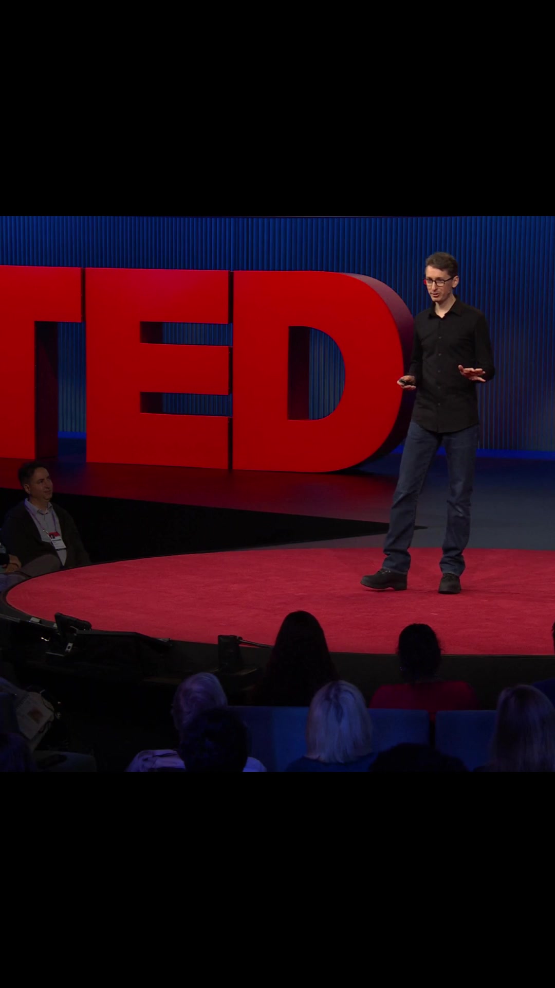 TikTok post by @thereiruinedit for TED. Caption reads: Thank you for coming to my TED Talk @TED Talks .