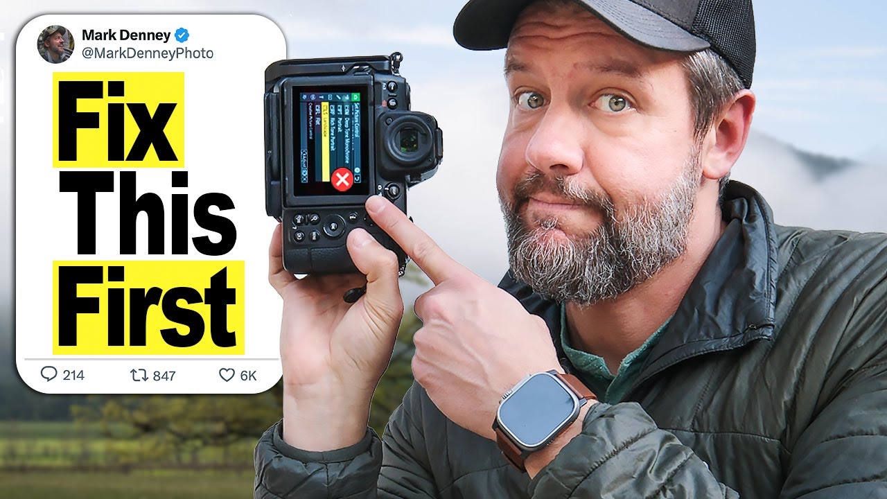 YouTube post by @MarkDenneyPhoto for Squarespace. Caption reads: Don’t Shoot Your Next RAW Photo Until You FIX Your....