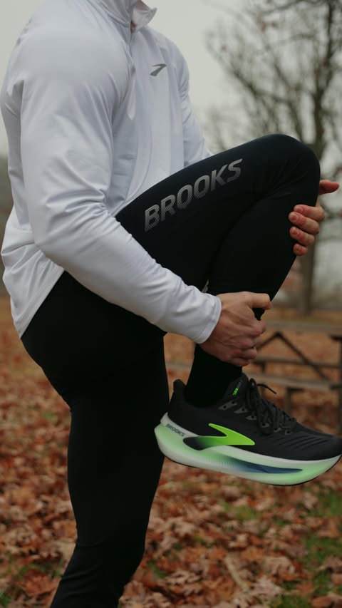 Instagram post by @noahanderson14 for Brooks Running. Caption reads: Running got easier when I kept showing up, and the....