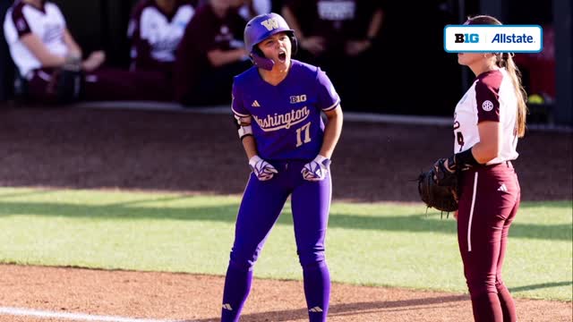 Instagram post by @bigtennetwork for Allstate. Caption reads: [...] herself 💜 At the Plate presented by....