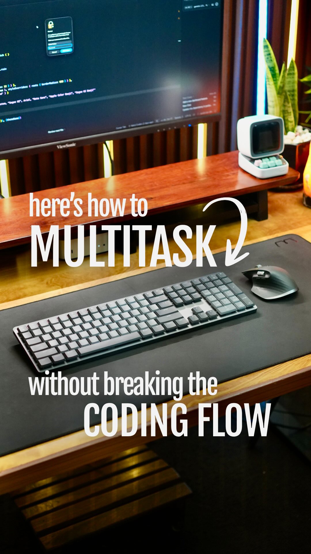 Instagram post by @rahul_codes for Logitech. Caption reads: Been using the @Logitech.India MX Mechanical Combo....